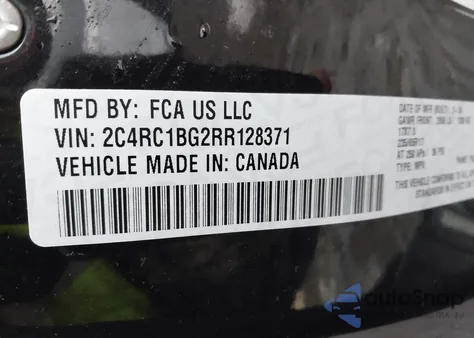 2024 Chrysler Pacifica Touring L z USA, uszkodzony, nr VIN 2C4RC1BG2RR128371